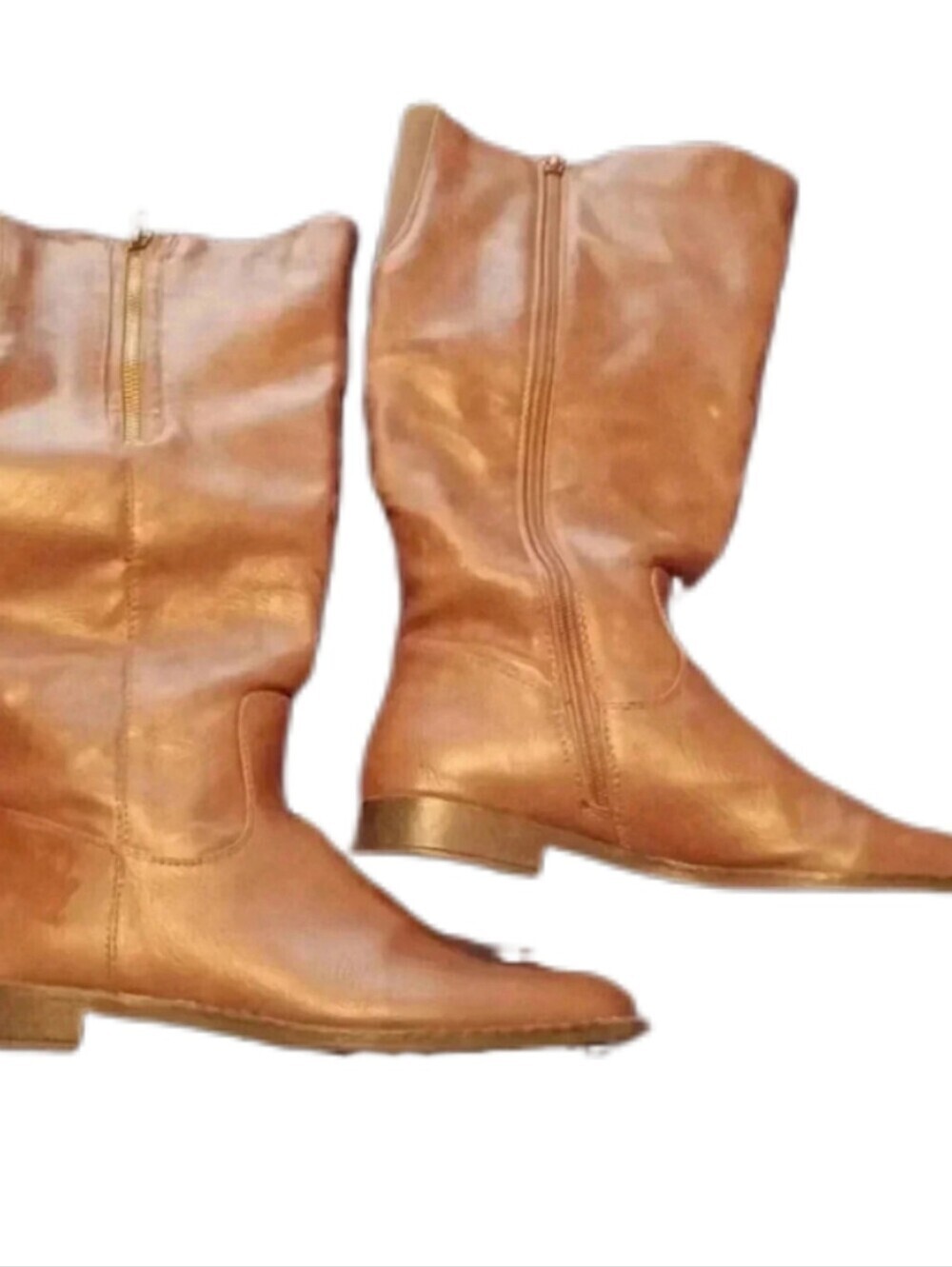 Pink and pepper boots with multiple zippers Women's Size 6
